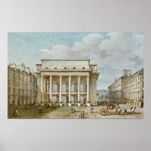 Blick auf die Fassade des Theaters Italien Poster