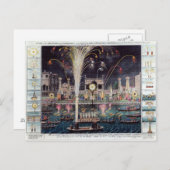 Blick auf die Feuerwerkskörper und die Illuminatio Postkarte (Vorne/Hinten)