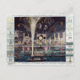 Blick auf die Feuerwerkskörper und die Illuminatio Postkarte