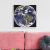 Blick auf die ganze Erde und vier Sturmsysteme Leinwanddruck (Insitu (Wohnzimmer))