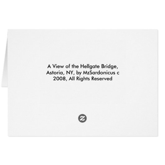 Blick auf die Grußkarte der Hellgate Bridge (Rückseite Horizontal)
