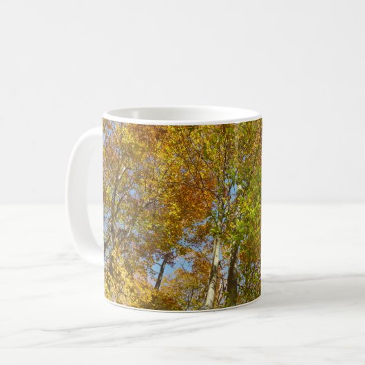 Blick auf die Herbstlaub III farbenfrohe Foliage Kaffeetasse (Vorderseite Links)