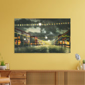 Blick auf die Hewitt Avenue in der Nacht Leinwanddruck (Insitu (Wohnzimmer))