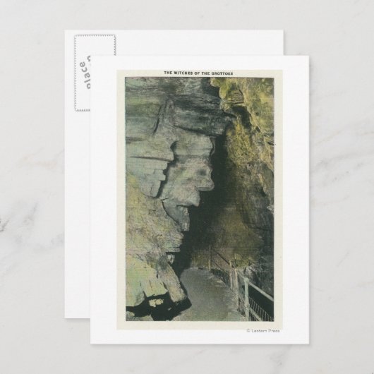 Blick auf die Hexen der Grotten Postkarte (Vorne/Hinten)