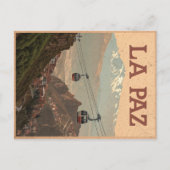 Blick auf die Höhe von La Paz Postkarte (Vorderseite)