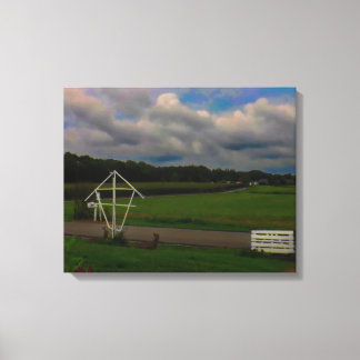 Blick auf die Hügel Leinwanddruck