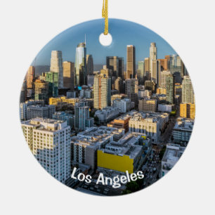 Blick auf die Innenstadt von Los Angeles Keramikornament