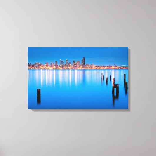 Blick auf die Innenstadt von Seattle Leinwanddruck (Vorderseite)