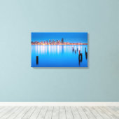 Blick auf die Innenstadt von Seattle Leinwanddruck (Insitu (Holzboden))