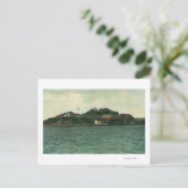 Blick auf die Insel Alcatraz und das Gefängnis Postkarte (Stehend Vorderseite)
