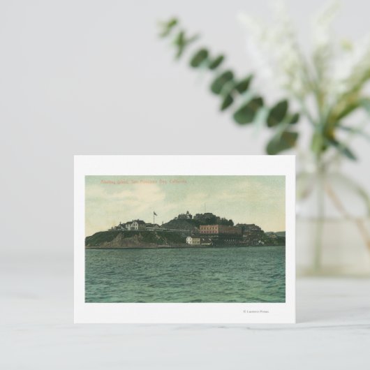 Blick auf die Insel Alcatraz und das Gefängnis Postkarte (Stehend Vorderseite)
