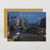 Blick auf die Insel Providence Rhode Postkarte (Vorne/Hinten)