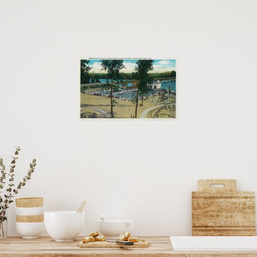 Blick auf die Jantzen Beach Pools Poster (Küche)