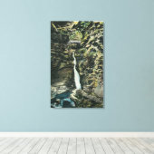 Blick auf die Kaskade Leinwanddruck (Insitu (Holzboden))