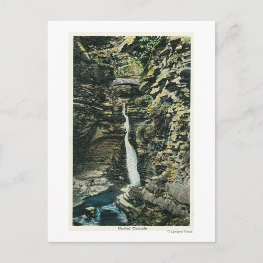 Blick auf die Kaskade Postkarte (Vorderseite)