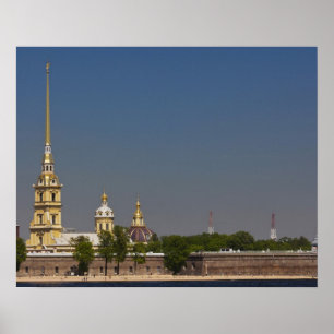 Blick auf die Kathedrale der Heiligen Peter und Pa Poster