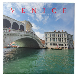 Blick auf die Keramik von Venedig Rialto Fliese