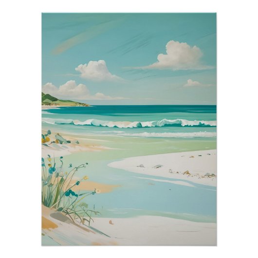 Blick auf die Küste Poster (Vorderseite)