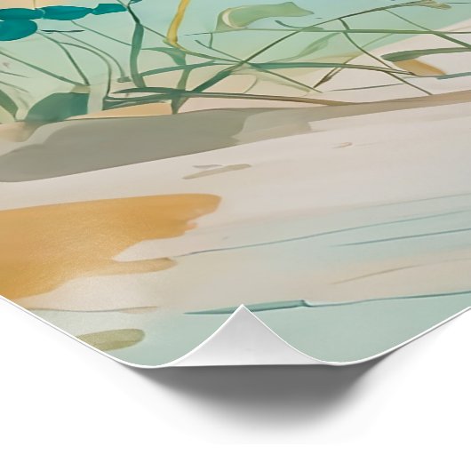 Blick auf die Küste Poster (Ecke)