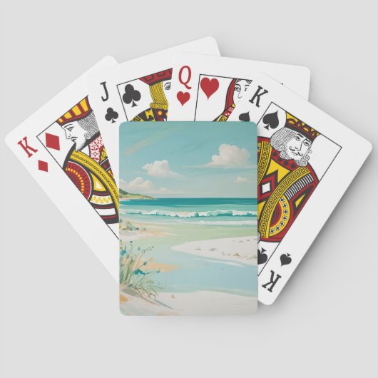 Blick auf die Küste Spielkarten (Rückseite)