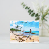 Blick auf die Küste Sri Lankas Postkarte (Stehend Vorderseite)