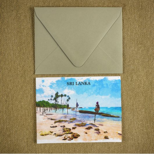 Blick auf die Küste Sri Lankas Postkarte