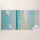 Blick auf die Küste Strandtuch (Vorderseite)