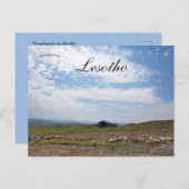 Blick auf die Landschaft von Lesotho Postkarte (Vorne/Hinten)