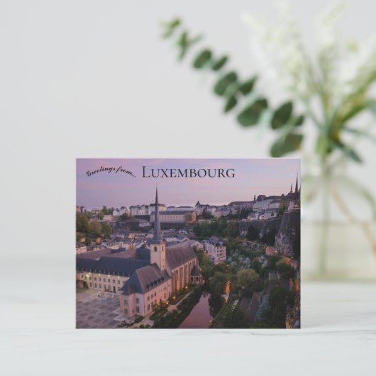 Blick auf die luxemburgische Stadt Luxemburg Postk Postkarte (Stehend Vorderseite)