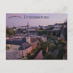 Blick auf die luxemburgische Stadt Luxemburg Postk Postkarte