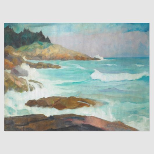 Blick auf die Maine Coast von Newell Convers Wyeth Seidenpapier (Vorderseite)