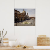 Blick auf die Piazza Poster (Küche)