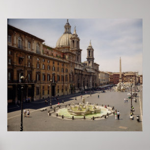 Blick auf die Piazza Poster