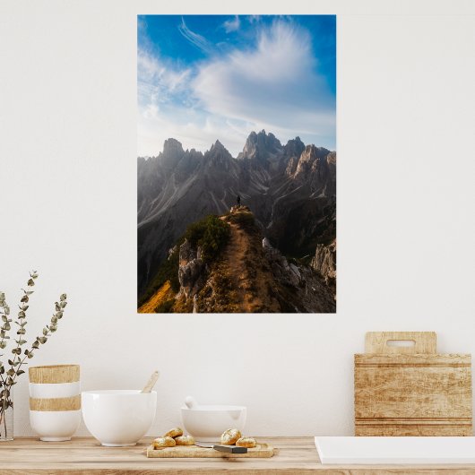 Blick auf die Pracht von Cadini di Misurina Poster (Küche)