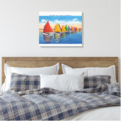 Blick auf die Regenbogenflotte Leinwanddruck (Insitu (Schlafzimmer))