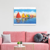 Blick auf die Regenbogenflotte Leinwanddruck (Insitu (Wohnzimmer))