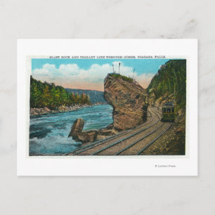 Blick auf die Riesenfelsen- und Trolleylinie durch Postkarte