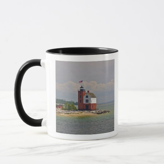 Blick auf die Round Island Light Station. Tasse (Links)