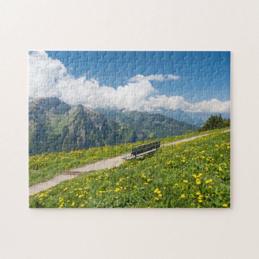 Blick auf die Schweizer Alpen Puzzle (Horizontal)