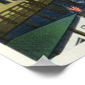 Blick auf die Segelboote im Hafen angedockt Poster (Ecke)