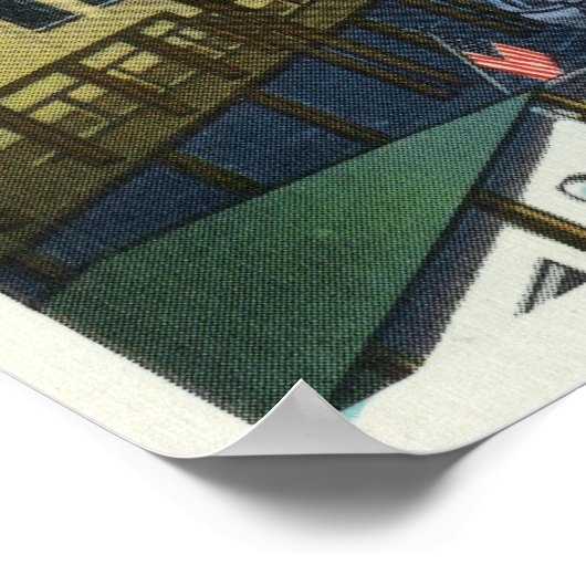 Blick auf die Segelboote im Hafen angedockt Poster (Ecke)