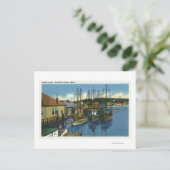 Blick auf die Segelboote im Hafen angedockt Postkarte (Stehend Vorderseite)
