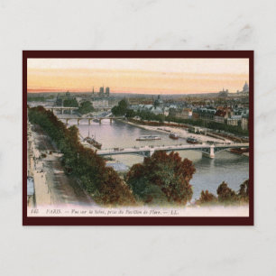 Blick auf die Seine, Paris, Frankreich Vintage Postkarte