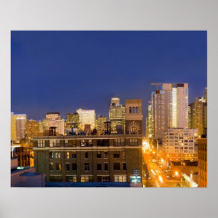 Blick auf die Skyline von Chicago, Illinois, vom W Poster