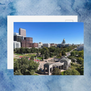 Blick auf die Skyline von Denver Downtown Capitol  Postkarte