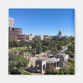 Blick auf die Skyline von Denver mit State Capitol Magnet (Vorne)