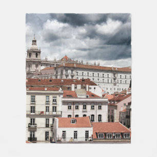 Blick auf die Stadt Lissabon am Morgen in einem be Fleecedecke