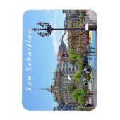 Blick auf die Stadt San Sebastian bei sonniger Zei Magnet (Vertikal)