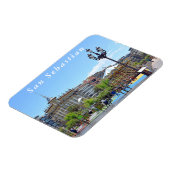 Blick auf die Stadt San Sebastian bei sonniger Zei Magnet (Linke Seite)