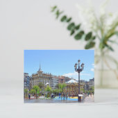 Blick auf die Stadt San Sebastian bei sonniger Zei Postkarte (Stehend Vorderseite)